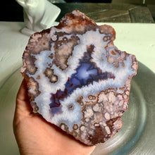 Load image into Gallery viewer, High quality - blue flower agate slab/ blue flower agate slice