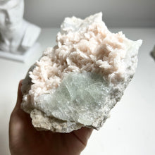 Load image into Gallery viewer, Large Pearl Pink Dolomite with Green Fluorite — Natural Crystal Cluster from Hunan, China | Pastel Mineral Specimen for Decor & Collection