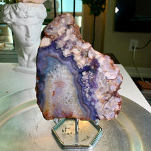 Load image into Gallery viewer, Top quality - blue flower agate slab / blue flower agate slice