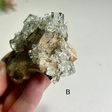 Load image into Gallery viewer, Glass Moss Fluorite on Matrix – Natural Green Fluorite Crystal Cluster, Raw Mineral Specimen, One of a Kind Decor