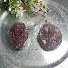 Load image into Gallery viewer, High quality - rare sugary druzy rainbow amethyst freeform from Uruguay