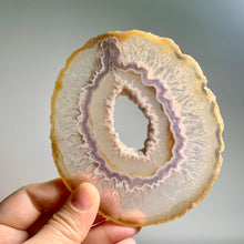 Load image into Gallery viewer, Rare - Hand pick Brazilian agate slice set  (4 pieces) / agate slabs and slices with druzy