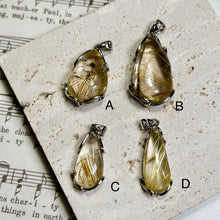 Load image into Gallery viewer, Golden Rutilated Quartz Pendant | Silver Setting | One of a Kind Necklace