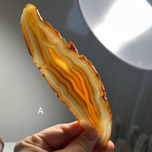 Load image into Gallery viewer, Top Quality Brazilian Agate Slice – Natural Banding, Polished Crystal Slab