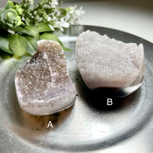 Load image into Gallery viewer, Top quality – Grey lavender amethyst geode from Uruguay with sparkling druzy