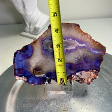 Load image into Gallery viewer, High quality - crystallized blue flower agate slab / slice ( natural color)