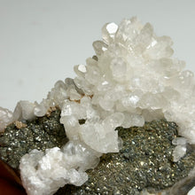 Load image into Gallery viewer, Pyrite with White calcite Cluster — Natural Crystal Specimen for Home Decor & Mineral Collection