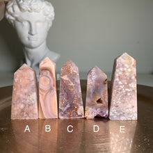 Load image into Gallery viewer, High quality- pink amethyst flower agate tower /point