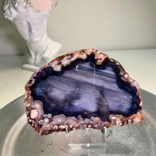 Load image into Gallery viewer, High quality - blue flower agate slab / slice (natural color)