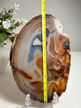 Load image into Gallery viewer, Top quality - bog size fire black agate slice / slab from Brazil