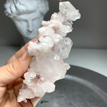 Load image into Gallery viewer, High quality - pink lemurian faden quartz cluster from Colombia
