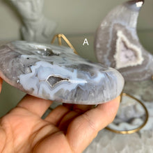 Load image into Gallery viewer, Top quality- Brazilian druzy agate moon ( free stand)