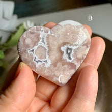 Load image into Gallery viewer, High quality - pink amethyst flower agate hearts
