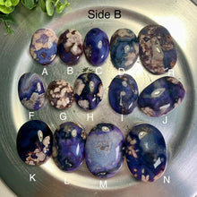 Load image into Gallery viewer, Top quality - natural color blue flower agate palm stone