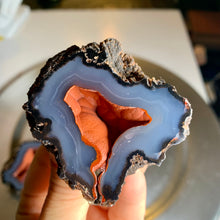 Load image into Gallery viewer, Rare found - high quality Argentina red fox agate geode pair with UV reaction