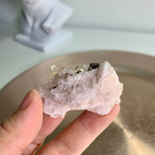 Load image into Gallery viewer, Mini size pink lemurian quartz cluster