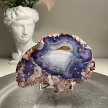 Load image into Gallery viewer, Blue flower agate slab/slice (natural color)