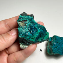 Load image into Gallery viewer, Natural Chrysocolla on Matrix from Peru | Blue Green Copper Mineral Specimens | Select A or B