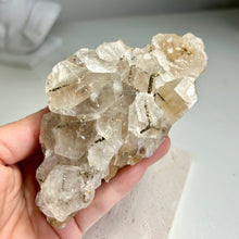 Load image into Gallery viewer, Benz Calcite with Pyrite | Golden Pyrite Inclusions | Daye Mine China | Natural Calcite Crystal Specimen | Mineral Display