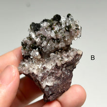 Load image into Gallery viewer, Natural Quartz Crystal Cluster with Green Epidote on Matrix | Raw Mineral Specimens from China