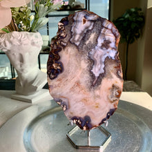 Load image into Gallery viewer, High quality - blue flower agate slab / slice