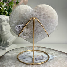 Load image into Gallery viewer, Rare - Top quality druzy agate heart from Brazil (free stand )