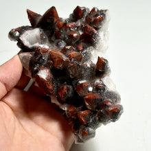 Load image into Gallery viewer, Red Hematite Included Quartz Cluster — Natural Red Phantom Crystal for Collection and Home Decor