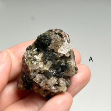 Load image into Gallery viewer, Natural Quartz Crystal Cluster with Green Epidote on Matrix | Raw Mineral Specimens from China