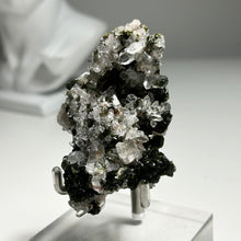 Load image into Gallery viewer, Natural Quartz Crystal Cluster with Green Epidote on Matrix | Sculptural Mineral Specimen | China