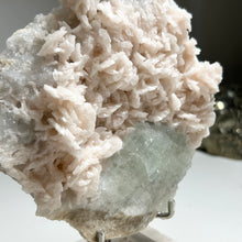 Load image into Gallery viewer, Large Pearl Pink Dolomite with Green Fluorite — Natural Crystal Cluster from Hunan, China | Pastel Mineral Specimen for Decor & Collection