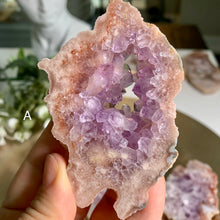Load image into Gallery viewer, Top quality pink amethyst flower agate slab/ slice
