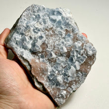 Load image into Gallery viewer, Frosted Blue Fluorite Plate – Natural Cubic Fluorite Crystal Cluster for Home Decor and Mineral Collection