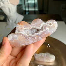 Load image into Gallery viewer, Top quality - pink flower agate clouds with druzy