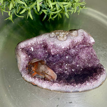 Load image into Gallery viewer, Rare - Uruguay amethyst geode with calcite and hematite