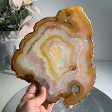 Load image into Gallery viewer, High quality - Druzy agate slice / slab from Brazil