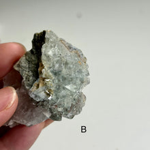 Load image into Gallery viewer, Glass Fluorite Crystal Cluster– Green Cubic Fluorite with Pyrolusite on Matrix