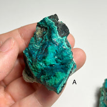 Load image into Gallery viewer, Natural Chrysocolla on Matrix from Peru | Blue Green Copper Mineral Specimens | Select A or B