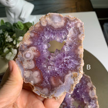 Load image into Gallery viewer, Top quality - pink amethyst flower agate slab/slice