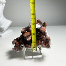Load image into Gallery viewer, Red Hematite Included Quartz Cluster — Natural Red Phantom Crystal for Collection and Home Decor