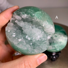 Load image into Gallery viewer, Rare - Top quality green strawberry druzy sphere