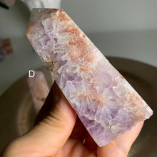 Load image into Gallery viewer, High quality- pink amethyst flower agate tower/ point