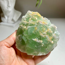 Load image into Gallery viewer, Green Fluorite with Golden Barite | Jiangxi, China