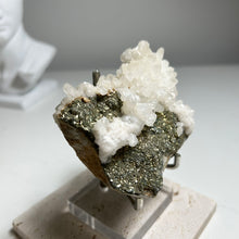 Load image into Gallery viewer, Pyrite with White calcite Cluster — Natural Crystal Specimen for Home Decor & Mineral Collection