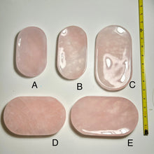Load image into Gallery viewer, Rose Quartz Tray, Natural Crystal Charging Plate, Pink Crystal Jewelry Tray, Gemstone Trinket Dish, Crystal Display Decor