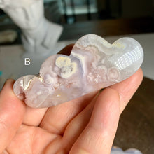 Load image into Gallery viewer, Top quality - pink flower agate clouds with druzy