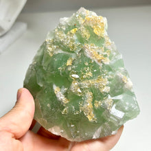 Load image into Gallery viewer, Green Fluorite with Golden Barite | Jiangxi, China