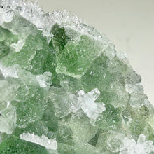 Load image into Gallery viewer, Large Green Nipple Fluorite with Clear Crystal Growth Rare Raw Fluorite Cluster Frosted Edge Mineral Specimen