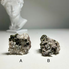Load image into Gallery viewer, Natural Quartz Crystal Cluster with Green Epidote on Matrix | Raw Mineral Specimens | China