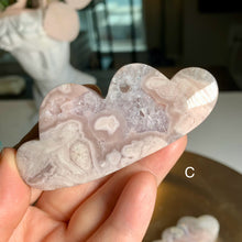 Load image into Gallery viewer, Top quality - pink flower agate clouds with druzy