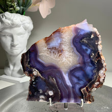 Load image into Gallery viewer, Top quality- blue flower agate slab/slice (natural color)